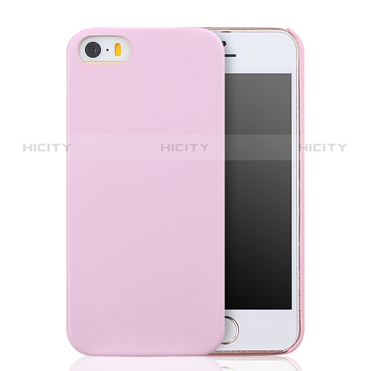 Custodia Silicone Ultra Sottile Morbida 360 Gradi per Apple iPhone 5S Rosa