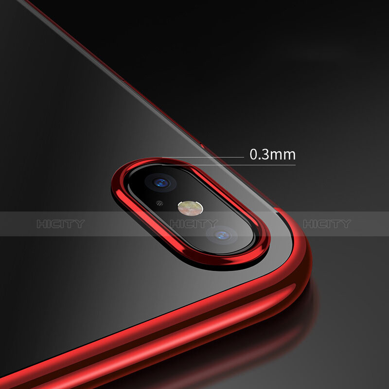Custodia Silicone Ultra Sottile Morbida 360 Gradi R02 per Apple iPhone X Rosso