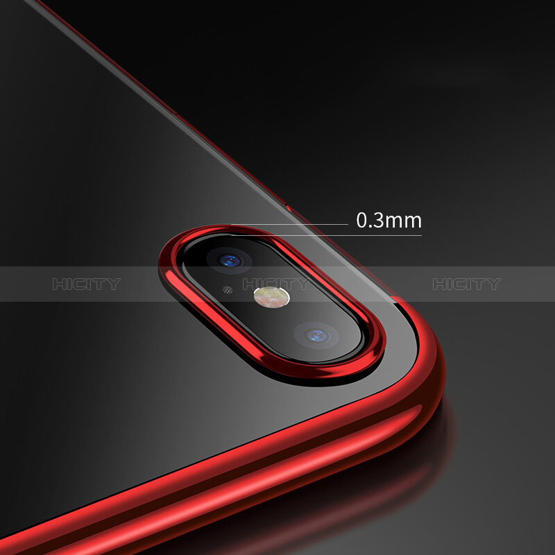 Custodia Silicone Ultra Sottile Morbida 360 Gradi R02 per Apple iPhone Xs Max Rosso