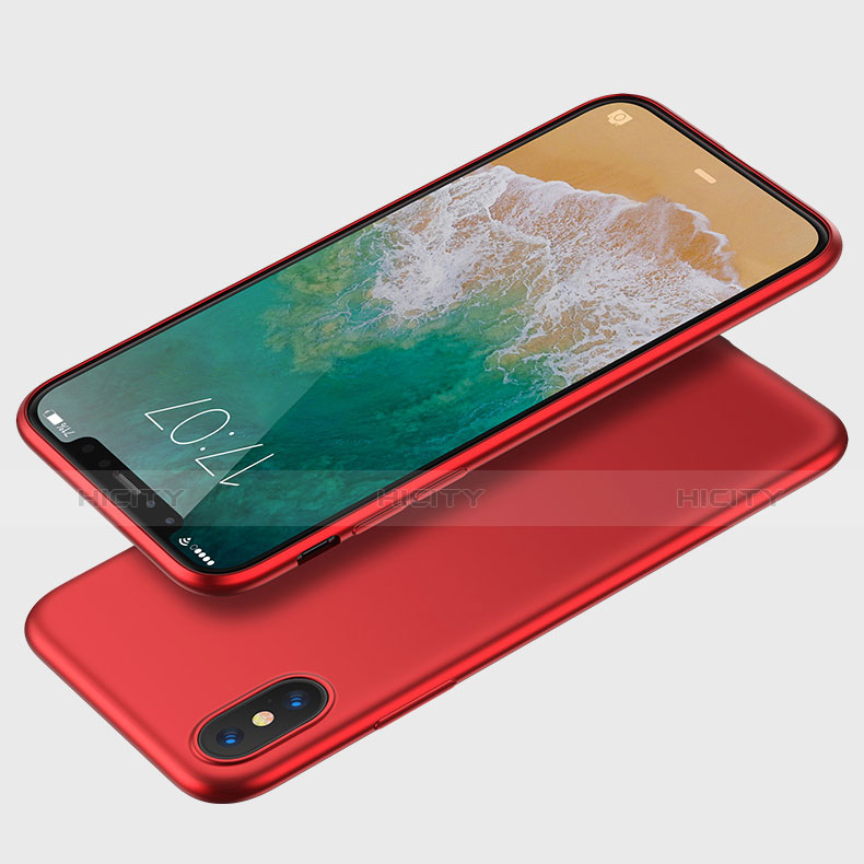 Custodia Silicone Ultra Sottile Morbida C01 per Apple iPhone Xs Max Rosso