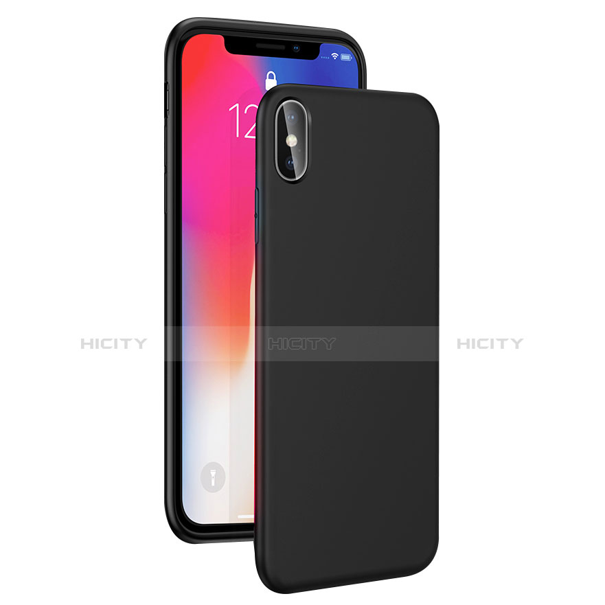 Custodia Silicone Ultra Sottile Morbida C02 per Apple iPhone Xs Max Nero