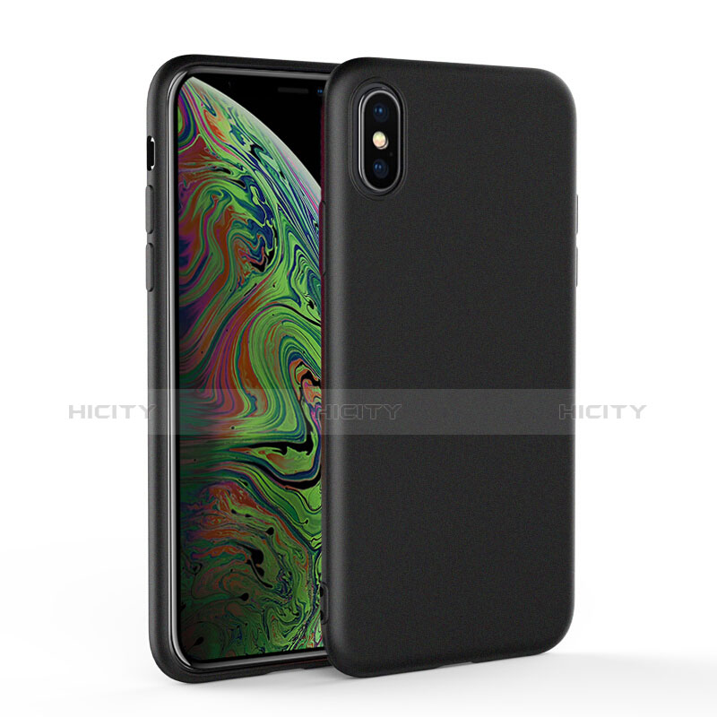 Custodia Silicone Ultra Sottile Morbida C03 per Apple iPhone Xs Nero