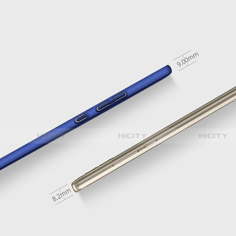 Custodia Silicone Ultra Sottile Morbida con Anello Supporto per Huawei Mate 10 Blu