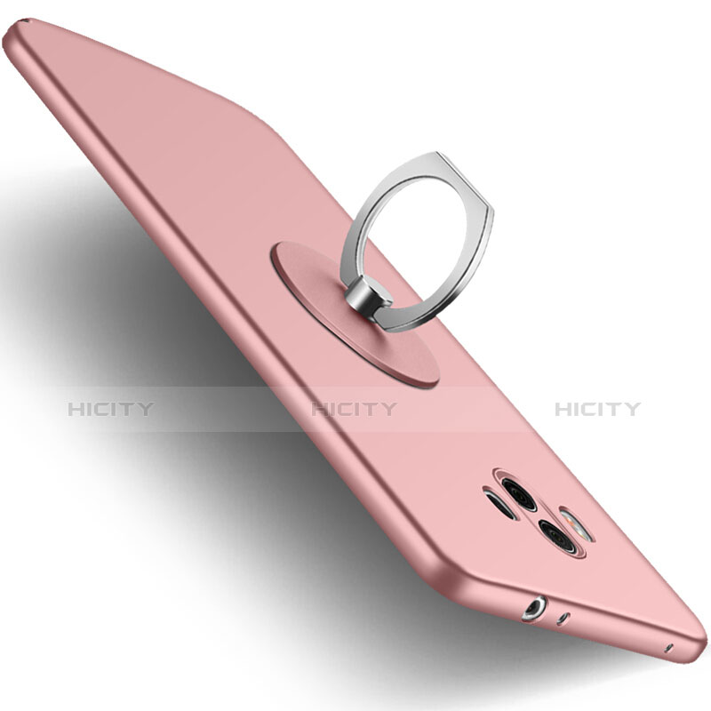 Custodia Silicone Ultra Sottile Morbida con Anello Supporto per Huawei Mate 10 Oro Rosa