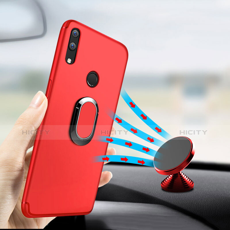 Custodia Silicone Ultra Sottile Morbida con Anello Supporto per Huawei Nova 3e Rosso