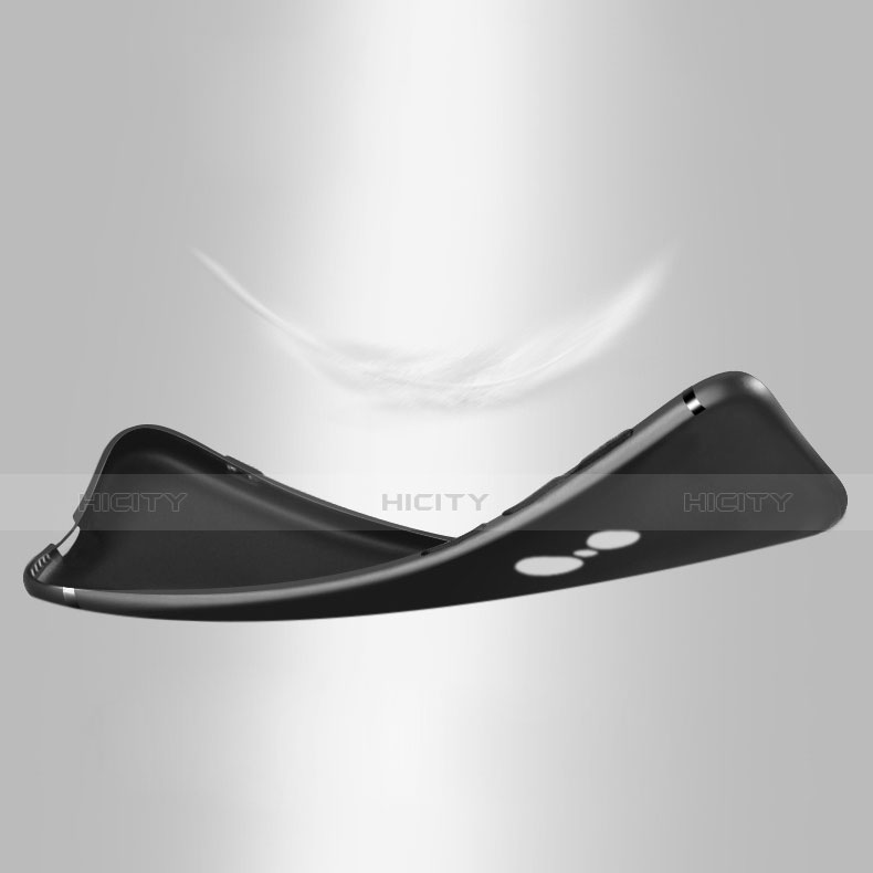 Custodia Silicone Ultra Sottile Morbida con Anello Supporto per Xiaomi Redmi 5 Nero