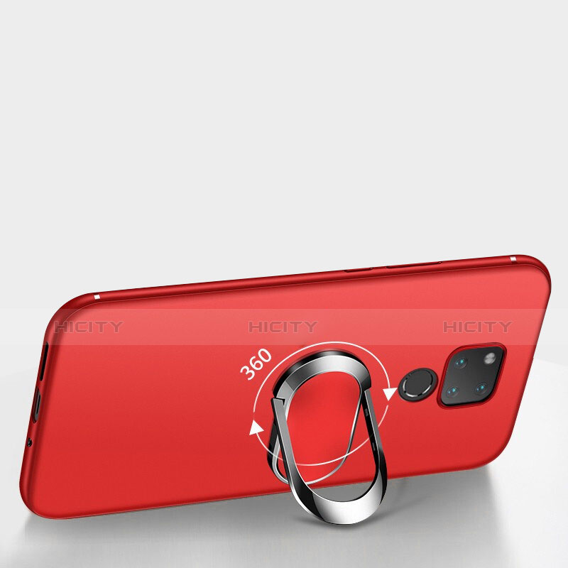 Custodia Silicone Ultra Sottile Morbida con Magnetico Anello Supporto per Huawei Mate 20 X Rosso