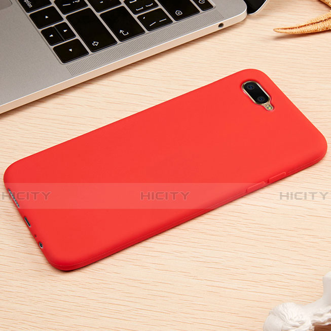 Custodia Silicone Ultra Sottile Morbida Cover A01 per Oppo R15X Rosso