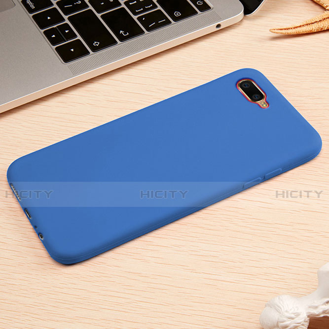 Custodia Silicone Ultra Sottile Morbida Cover A01 per Oppo R17 Neo Blu