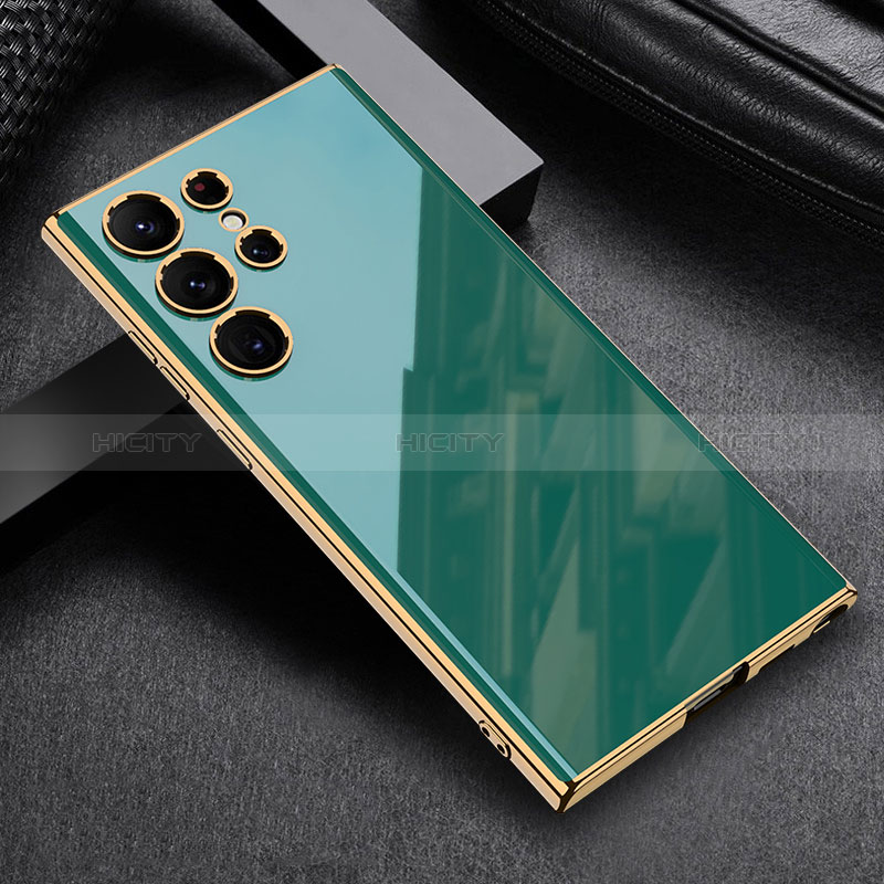 Custodia Silicone Ultra Sottile Morbida Cover AC1 per Samsung Galaxy S21 Ultra 5G Verde