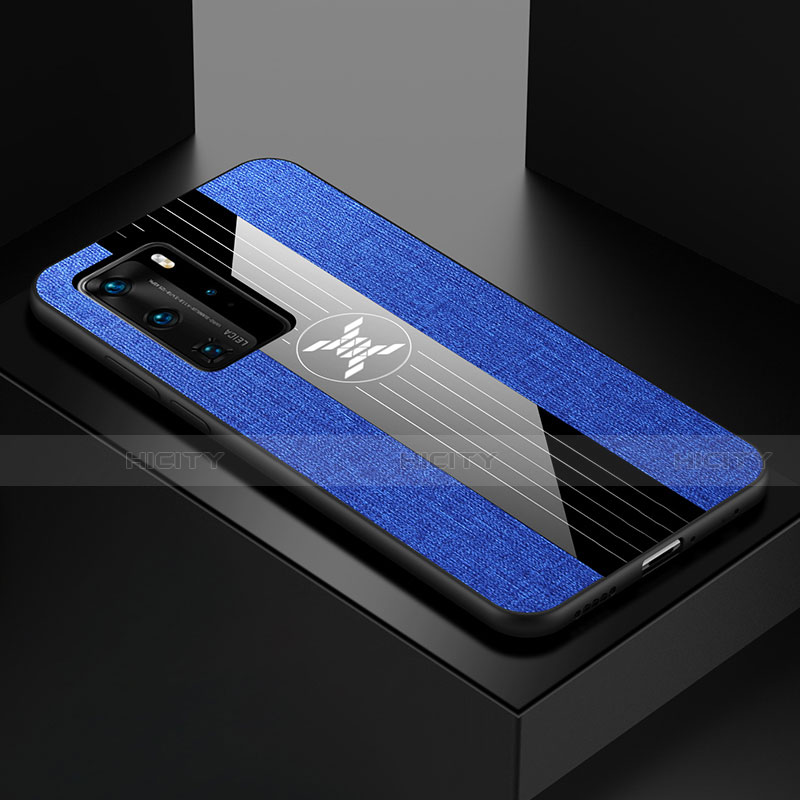 Custodia Silicone Ultra Sottile Morbida Cover C01 per Huawei P40 Pro Blu