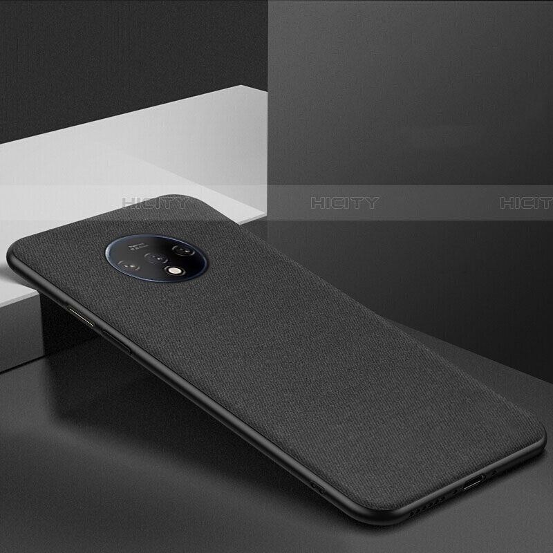 Custodia Silicone Ultra Sottile Morbida Cover C01 per OnePlus 7T Nero