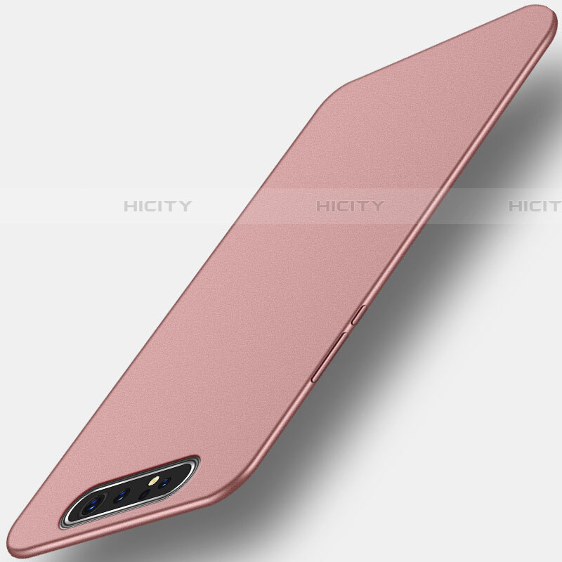Custodia Silicone Ultra Sottile Morbida Cover C01 per Samsung Galaxy A80 Oro Rosa