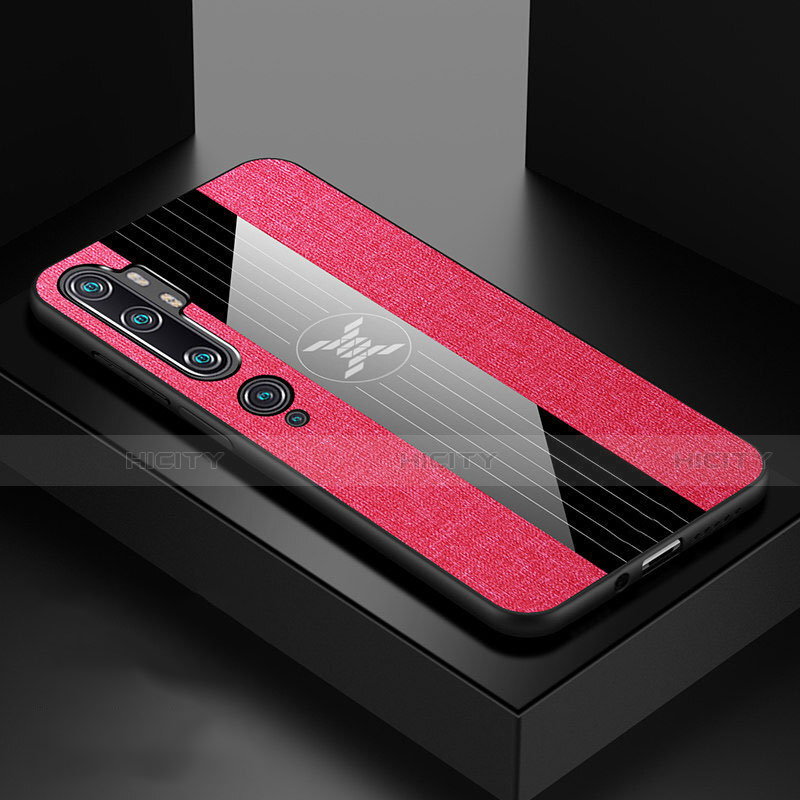 Custodia Silicone Ultra Sottile Morbida Cover C03 per Xiaomi Mi Note 10 Pro Rosa Caldo
