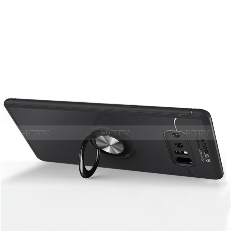 Custodia Silicone Ultra Sottile Morbida Cover con Anello Supporto per Samsung Galaxy Note 8