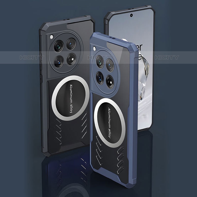 Custodia Silicone Ultra Sottile Morbida Cover con Mag-Safe Magnetic P01 per OnePlus 12 5G