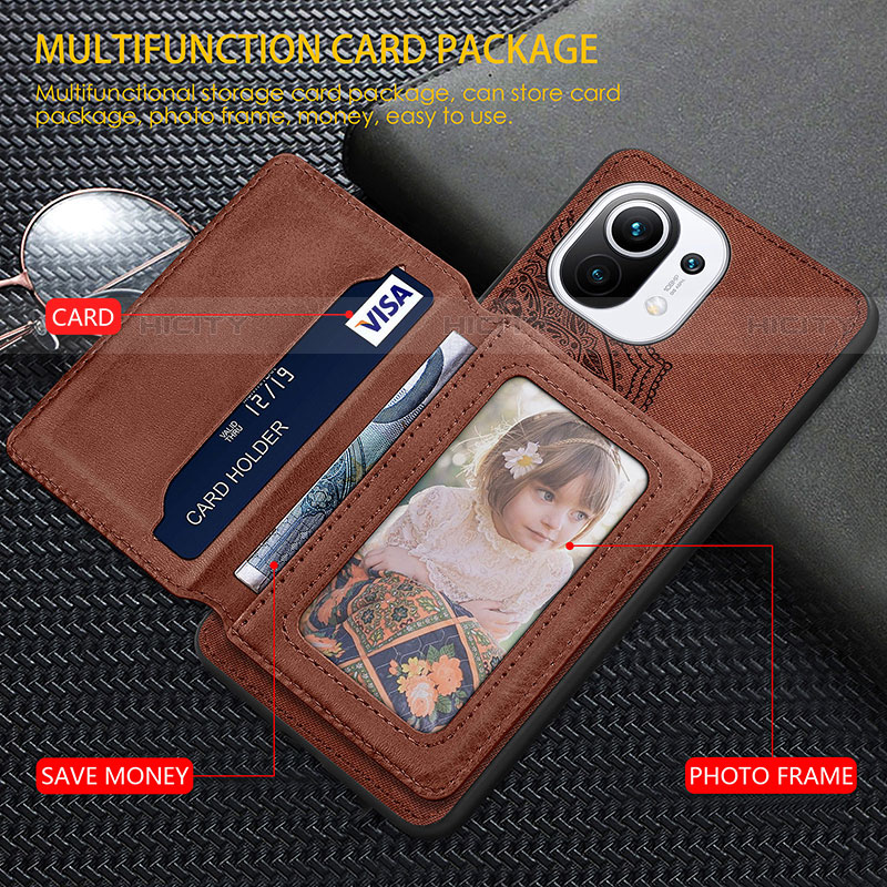 Custodia Silicone Ultra Sottile Morbida Cover con Magnetico A06 per Xiaomi Mi 11 Lite 4G