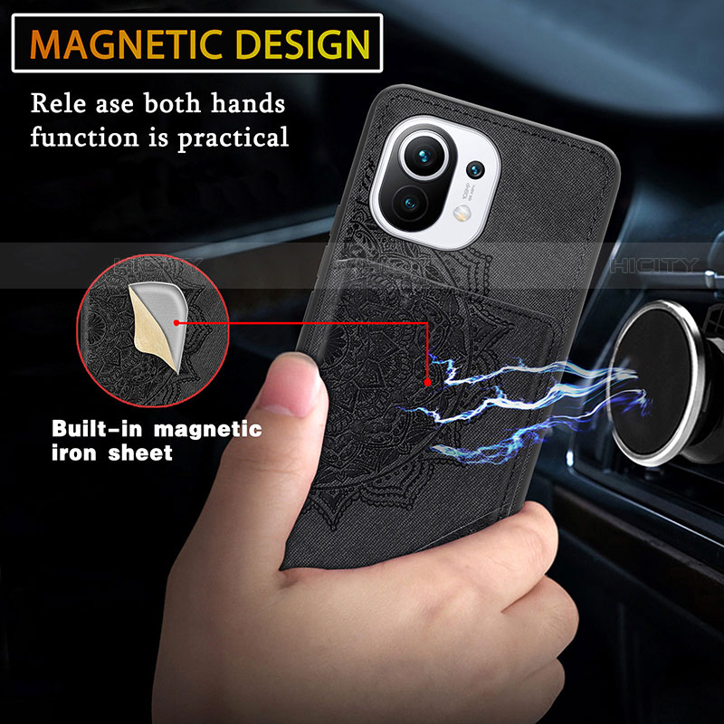 Custodia Silicone Ultra Sottile Morbida Cover con Magnetico A06 per Xiaomi Mi 11 Lite 5G