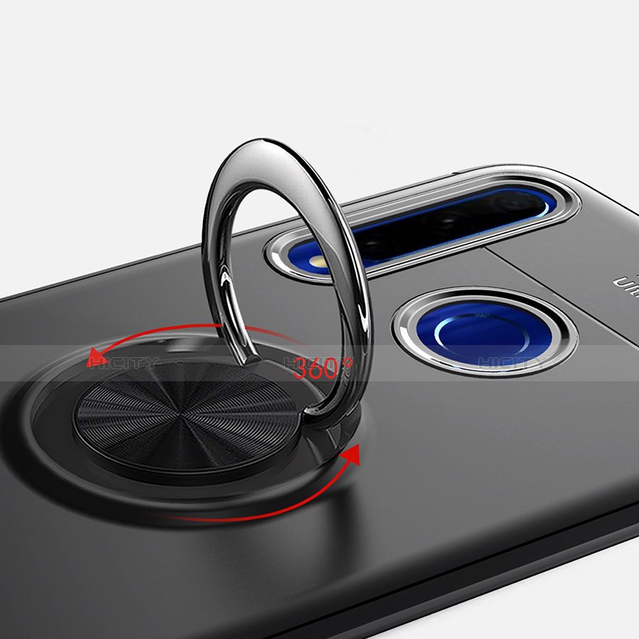 Custodia Silicone Ultra Sottile Morbida Cover con Magnetico Anello Supporto A01 per Huawei Enjoy 9s