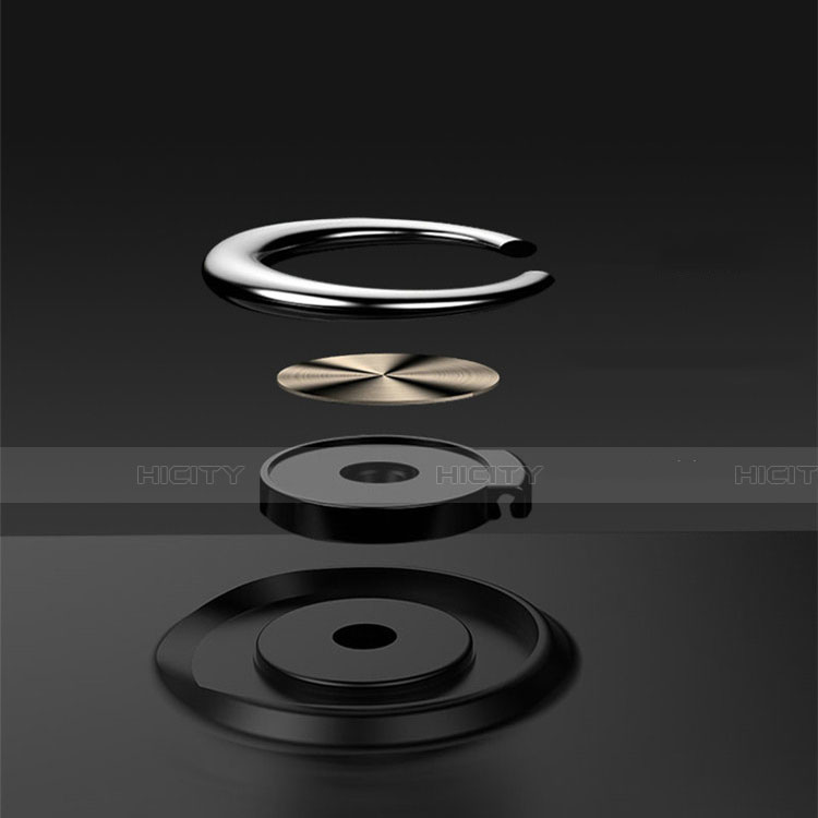 Custodia Silicone Ultra Sottile Morbida Cover con Magnetico Anello Supporto A01 per Huawei Honor 8X