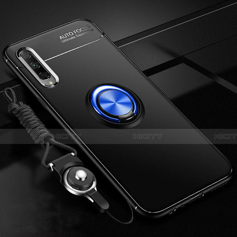 Custodia Silicone Ultra Sottile Morbida Cover con Magnetico Anello Supporto A01 per Huawei Honor 9X Pro