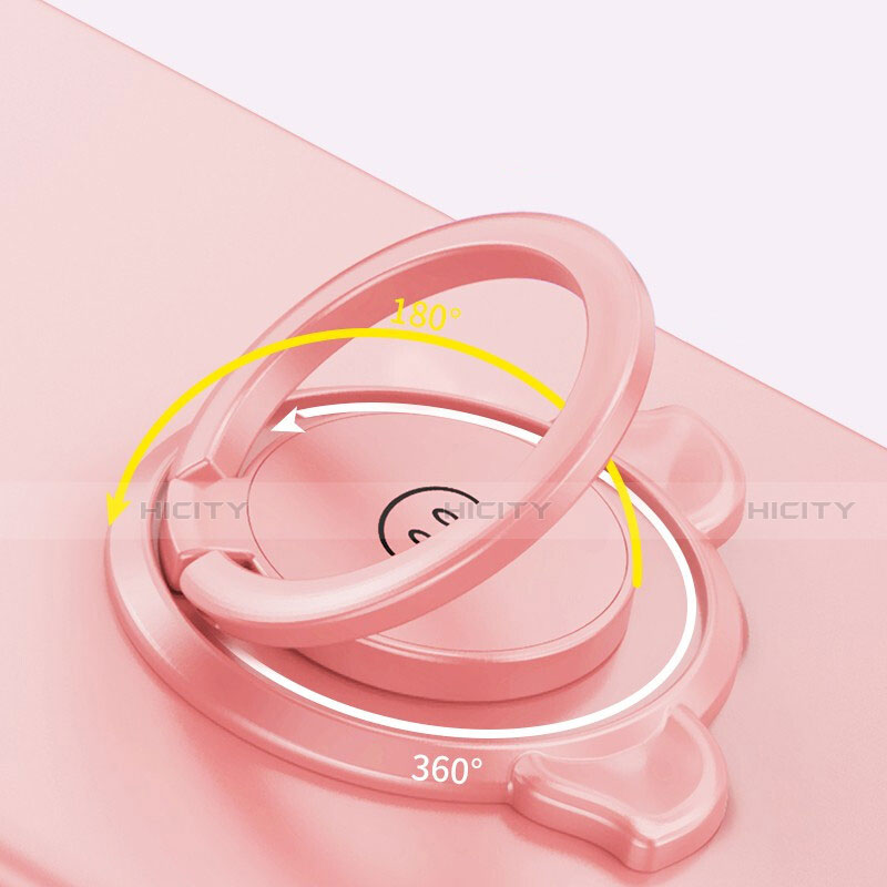 Custodia Silicone Ultra Sottile Morbida Cover con Magnetico Anello Supporto A01 per Huawei P30 Lite