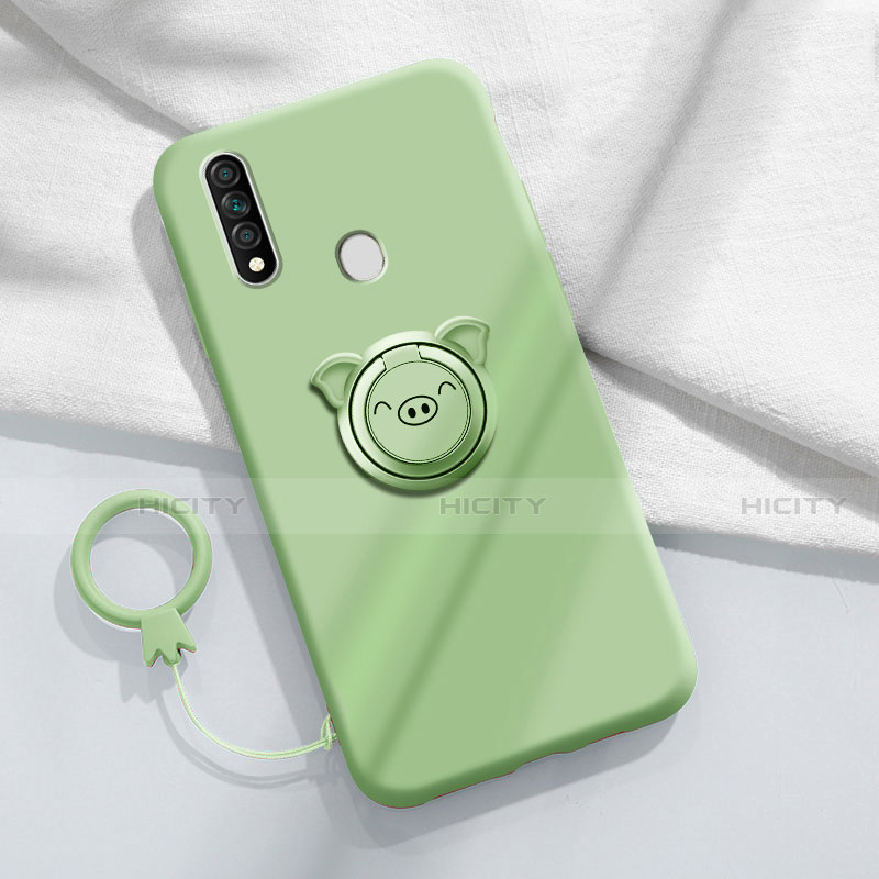 Custodia Silicone Ultra Sottile Morbida Cover con Magnetico Anello Supporto A01 per Oppo A31