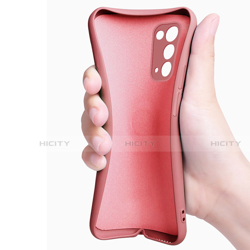 Custodia Silicone Ultra Sottile Morbida Cover con Magnetico Anello Supporto A01 per Oppo Find X3 Lite 5G