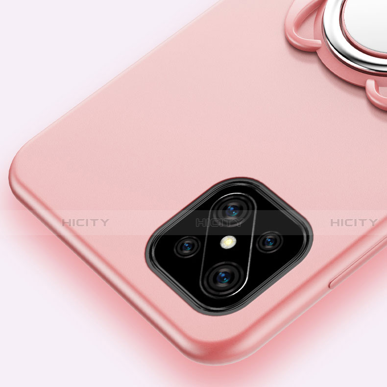 Custodia Silicone Ultra Sottile Morbida Cover con Magnetico Anello Supporto A01 per Oppo Reno4 Z 5G