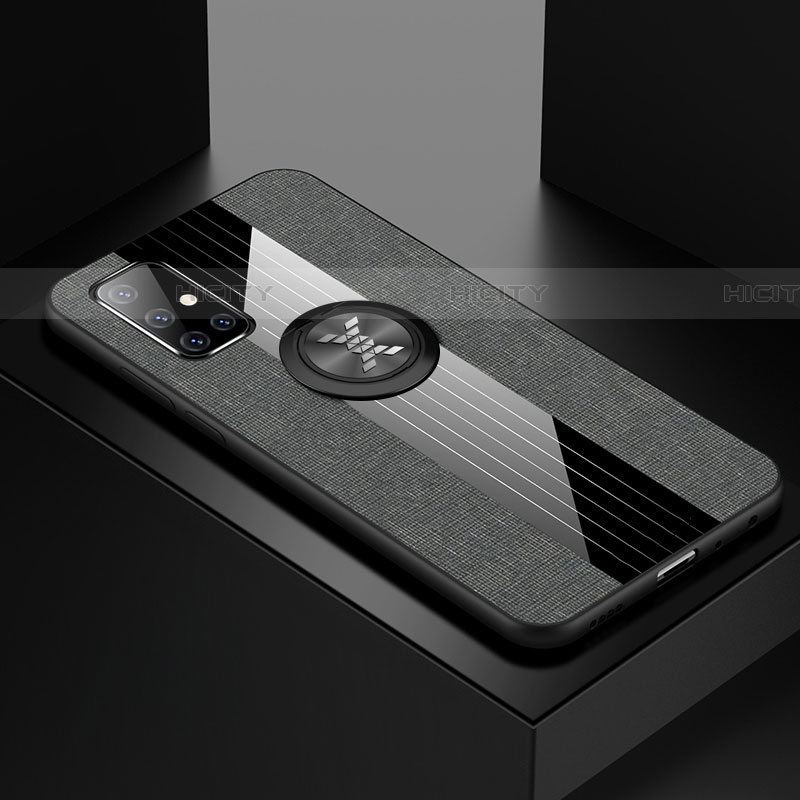 Custodia Silicone Ultra Sottile Morbida Cover con Magnetico Anello Supporto A01 per Samsung Galaxy A71 5G