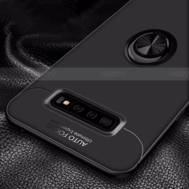 Custodia Silicone Ultra Sottile Morbida Cover con Magnetico Anello Supporto A01 per Samsung Galaxy S10 5G