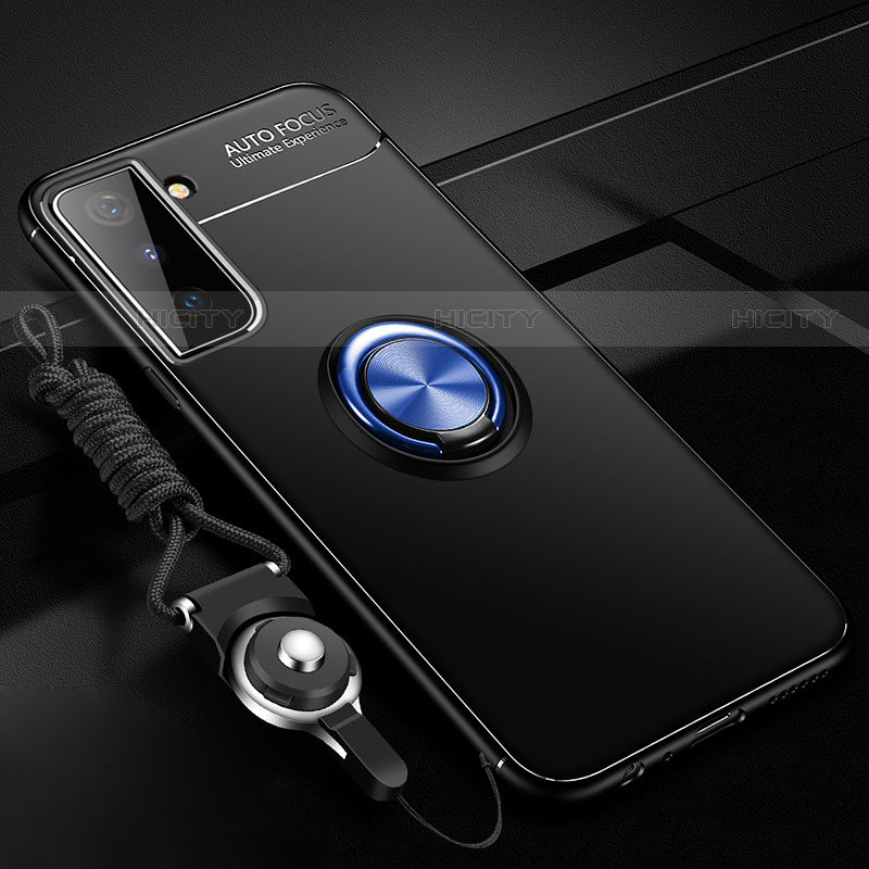 Custodia Silicone Ultra Sottile Morbida Cover con Magnetico Anello Supporto A01 per Samsung Galaxy S21 5G