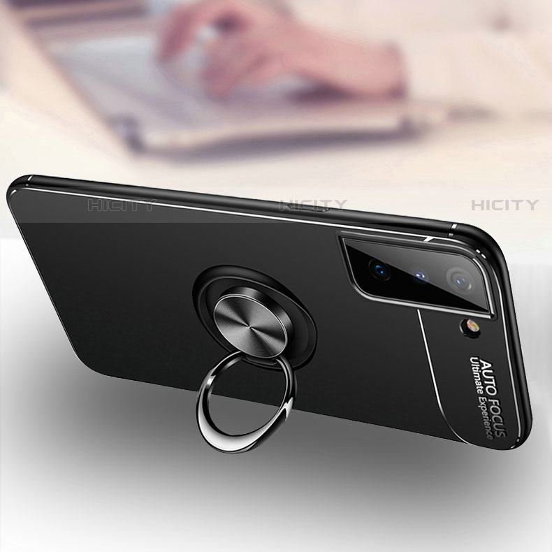 Custodia Silicone Ultra Sottile Morbida Cover con Magnetico Anello Supporto A01 per Samsung Galaxy S21 FE 5G