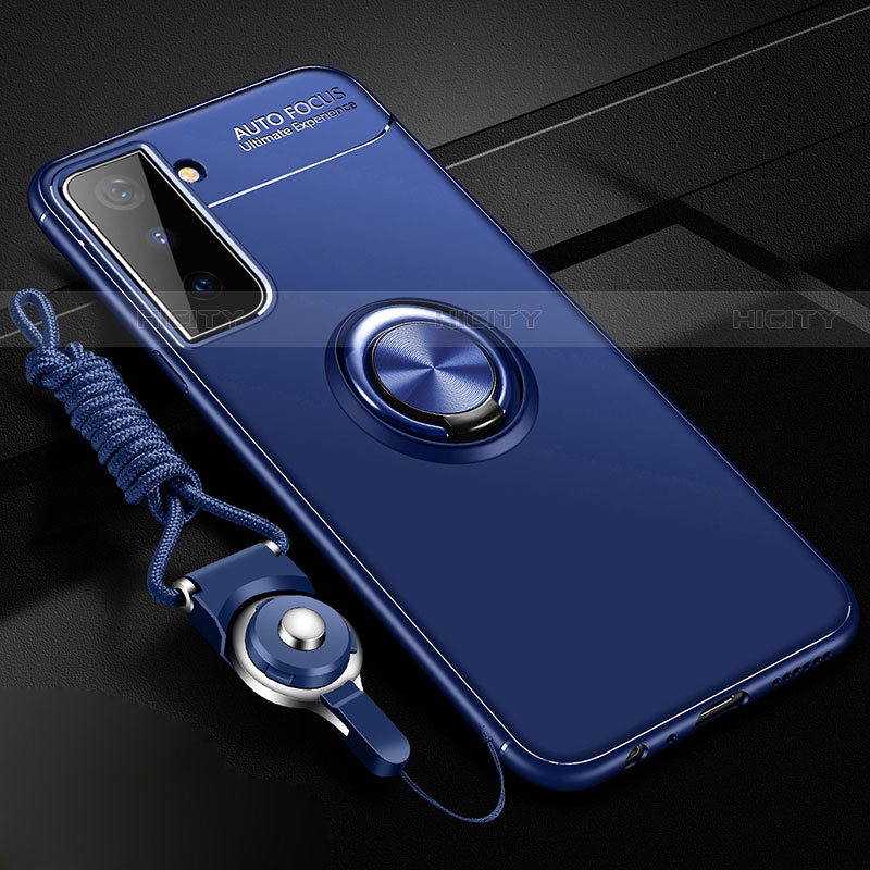 Custodia Silicone Ultra Sottile Morbida Cover con Magnetico Anello Supporto A01 per Samsung Galaxy S22 5G