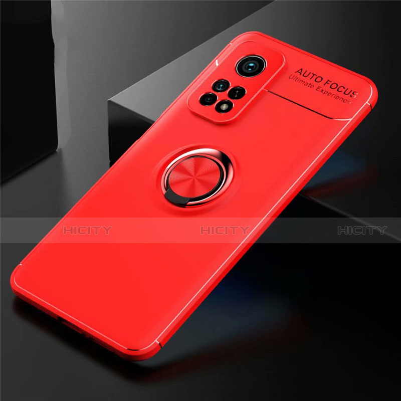 Custodia Silicone Ultra Sottile Morbida Cover con Magnetico Anello Supporto A01 per Xiaomi Mi 10T Pro 5G