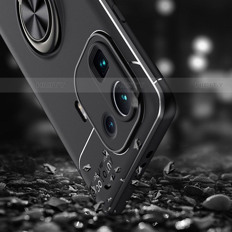 Custodia Silicone Ultra Sottile Morbida Cover con Magnetico Anello Supporto A01 per Xiaomi Mi 11 Pro 5G