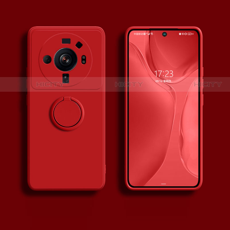 Custodia Silicone Ultra Sottile Morbida Cover con Magnetico Anello Supporto A01 per Xiaomi Mi 12S Ultra 5G