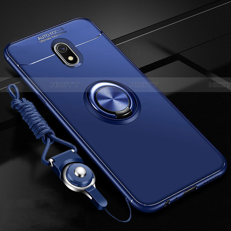 Custodia Silicone Ultra Sottile Morbida Cover con Magnetico Anello Supporto A01 per Xiaomi Redmi 8A