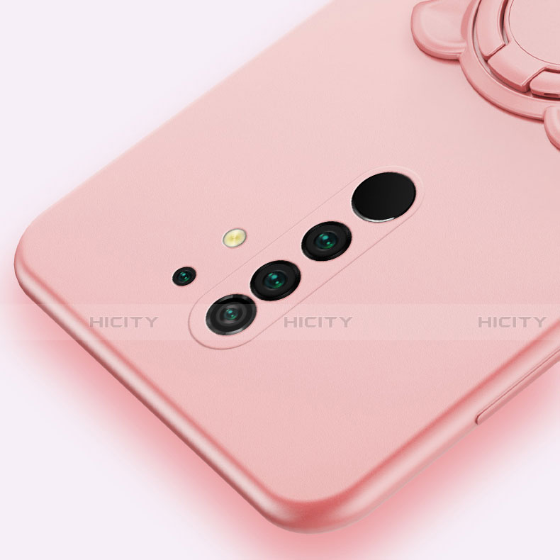 Custodia Silicone Ultra Sottile Morbida Cover con Magnetico Anello Supporto A01 per Xiaomi Redmi 9