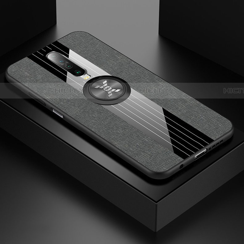 Custodia Silicone Ultra Sottile Morbida Cover con Magnetico Anello Supporto A01 per Xiaomi Redmi K30 4G