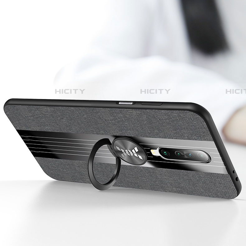 Custodia Silicone Ultra Sottile Morbida Cover con Magnetico Anello Supporto A01 per Xiaomi Redmi K30 4G