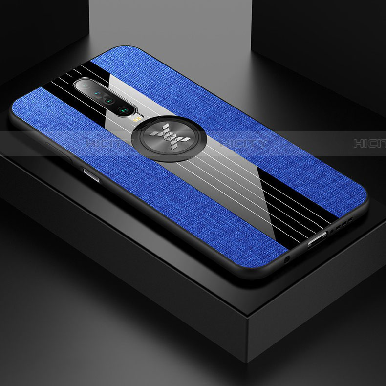 Custodia Silicone Ultra Sottile Morbida Cover con Magnetico Anello Supporto A01 per Xiaomi Redmi K30 5G
