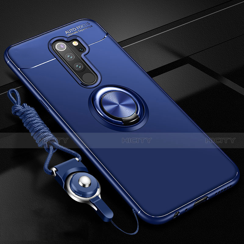 Custodia Silicone Ultra Sottile Morbida Cover con Magnetico Anello Supporto A01 per Xiaomi Redmi Note 8 Pro