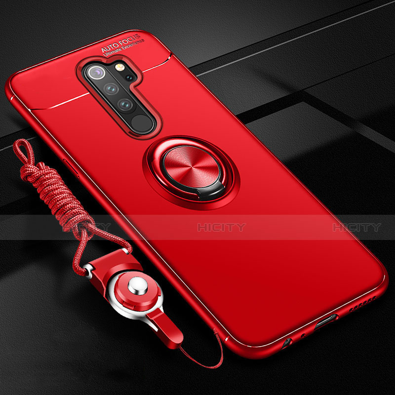 Custodia Silicone Ultra Sottile Morbida Cover con Magnetico Anello Supporto A01 per Xiaomi Redmi Note 8 Pro