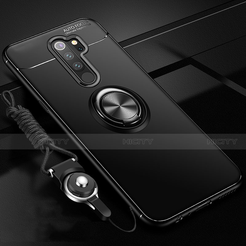 Custodia Silicone Ultra Sottile Morbida Cover con Magnetico Anello Supporto A01 per Xiaomi Redmi Note 8 Pro