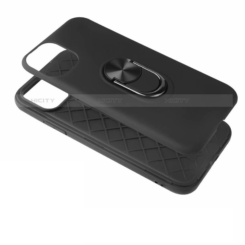 Custodia Silicone Ultra Sottile Morbida Cover con Magnetico Anello Supporto A02 per Apple iPhone 11 Pro