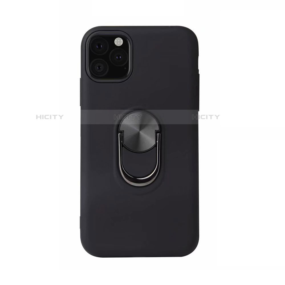 Custodia Silicone Ultra Sottile Morbida Cover con Magnetico Anello Supporto A02 per Apple iPhone 11 Pro