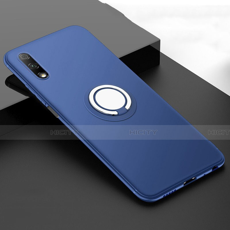 Custodia Silicone Ultra Sottile Morbida Cover con Magnetico Anello Supporto A02 per Huawei Honor 9X