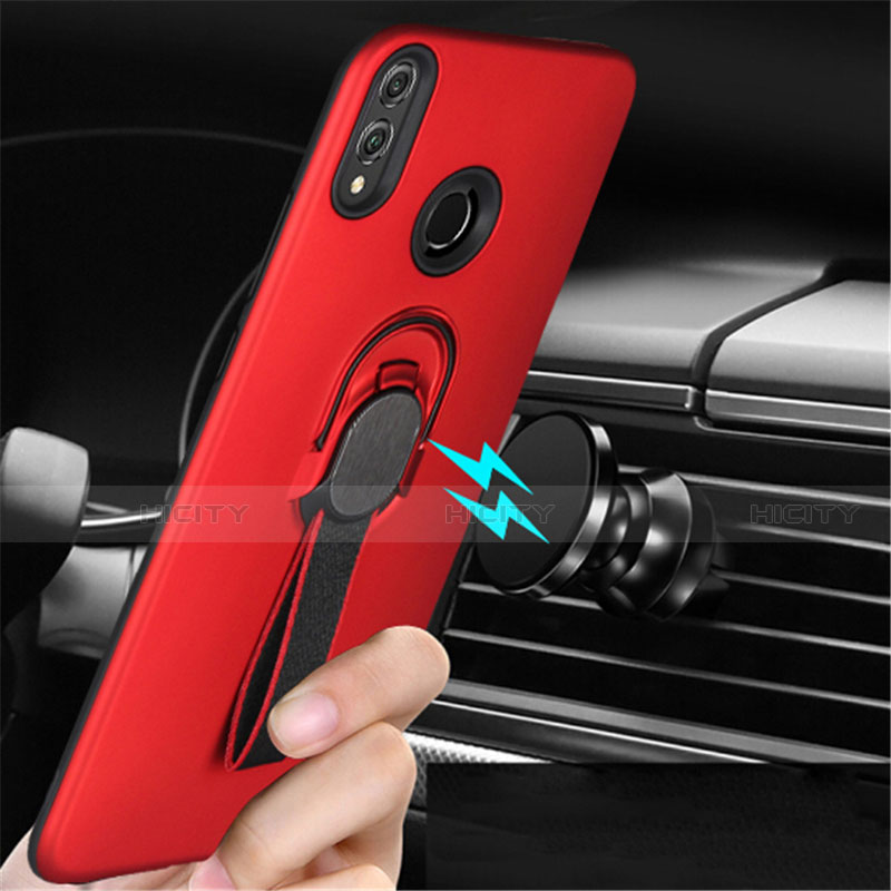 Custodia Silicone Ultra Sottile Morbida Cover con Magnetico Anello Supporto A02 per Huawei Honor View 10 Lite