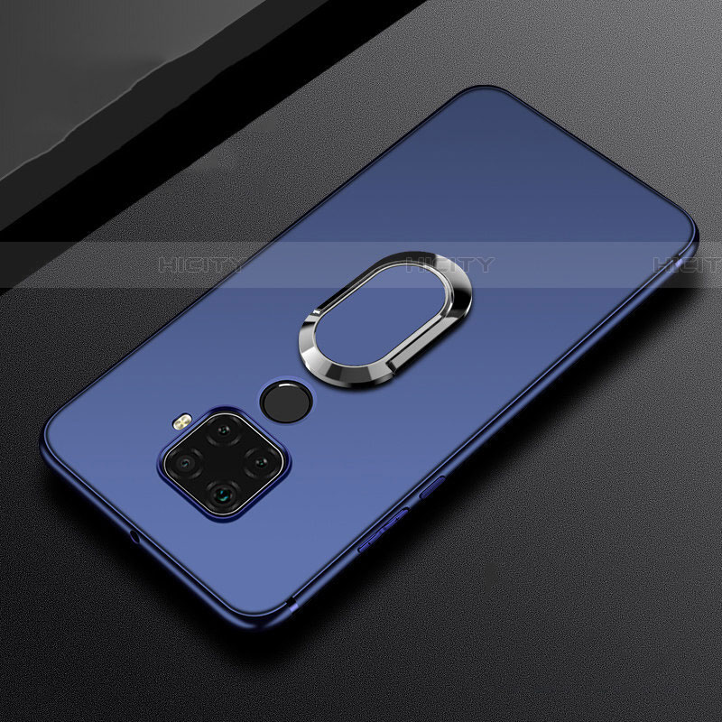 Custodia Silicone Ultra Sottile Morbida Cover con Magnetico Anello Supporto A02 per Huawei Nova 5i Pro